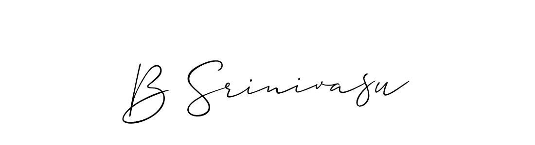 Make a beautiful signature design for name B Srinivasu. With this signature (Allison_Script) style, you can create a handwritten signature for free. B Srinivasu signature style 2 images and pictures png