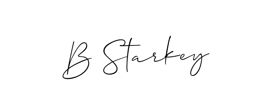 Also we have B Starkey name is the best signature style. Create professional handwritten signature collection using Allison_Script autograph style. B Starkey signature style 2 images and pictures png