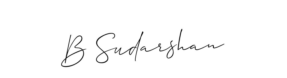 Also we have B Sudarshan name is the best signature style. Create professional handwritten signature collection using Allison_Script autograph style. B Sudarshan signature style 2 images and pictures png