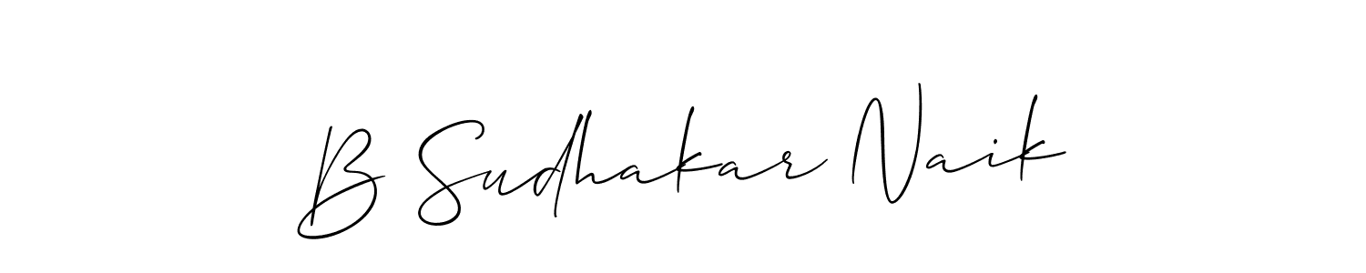 It looks lik you need a new signature style for name B Sudhakar Naik. Design unique handwritten (Allison_Script) signature with our free signature maker in just a few clicks. B Sudhakar Naik signature style 2 images and pictures png