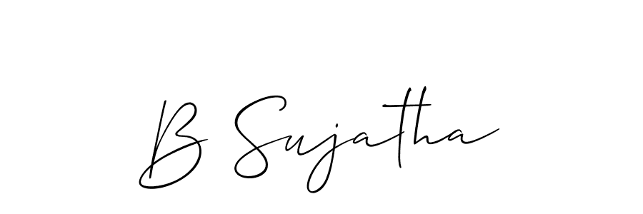 Best and Professional Signature Style for B Sujatha. Allison_Script Best Signature Style Collection. B Sujatha signature style 2 images and pictures png