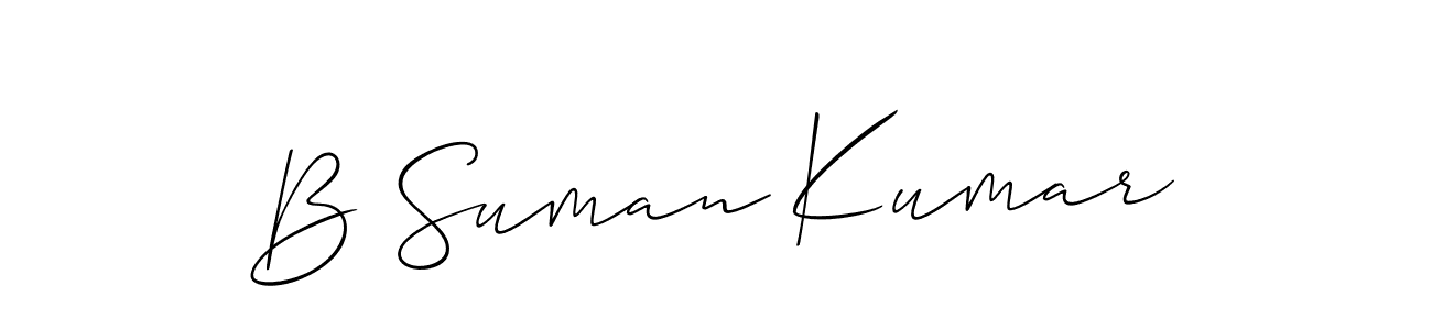 How to make B Suman Kumar signature? Allison_Script is a professional autograph style. Create handwritten signature for B Suman Kumar name. B Suman Kumar signature style 2 images and pictures png