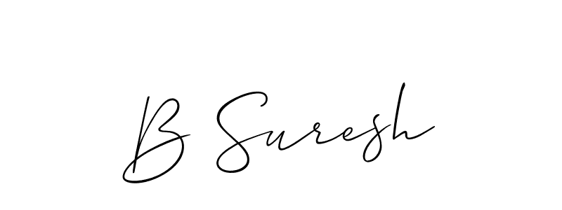 Create a beautiful signature design for name B Suresh. With this signature (Allison_Script) fonts, you can make a handwritten signature for free. B Suresh signature style 2 images and pictures png