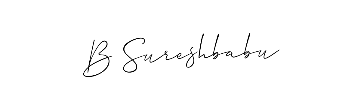 Create a beautiful signature design for name B Sureshbabu. With this signature (Allison_Script) fonts, you can make a handwritten signature for free. B Sureshbabu signature style 2 images and pictures png