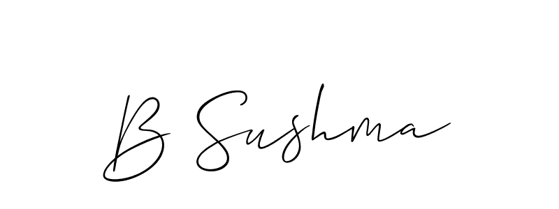 Once you've used our free online signature maker to create your best signature Allison_Script style, it's time to enjoy all of the benefits that B Sushma name signing documents. B Sushma signature style 2 images and pictures png