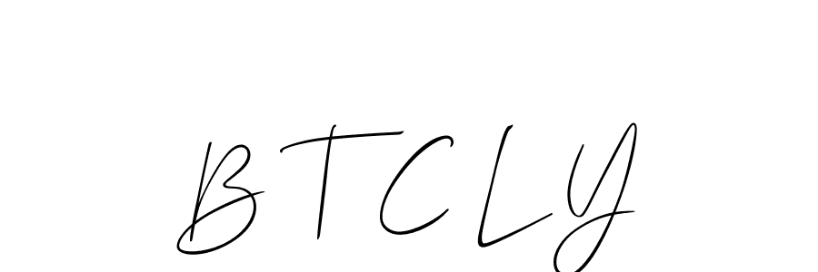 Once you've used our free online signature maker to create your best signature Allison_Script style, it's time to enjoy all of the benefits that B T C L Y name signing documents. B T C L Y signature style 2 images and pictures png