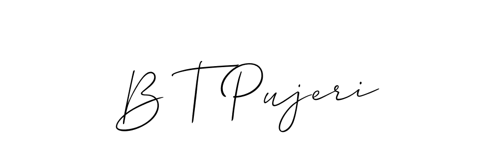 Best and Professional Signature Style for B T Pujeri. Allison_Script Best Signature Style Collection. B T Pujeri signature style 2 images and pictures png