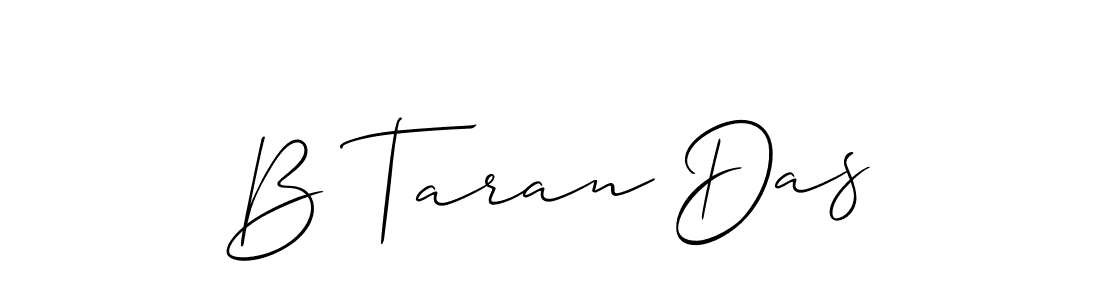 Allison_Script is a professional signature style that is perfect for those who want to add a touch of class to their signature. It is also a great choice for those who want to make their signature more unique. Get B Taran Das name to fancy signature for free. B Taran Das signature style 2 images and pictures png