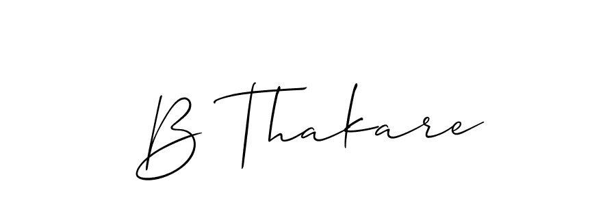 The best way (Allison_Script) to make a short signature is to pick only two or three words in your name. The name B Thakare include a total of six letters. For converting this name. B Thakare signature style 2 images and pictures png
