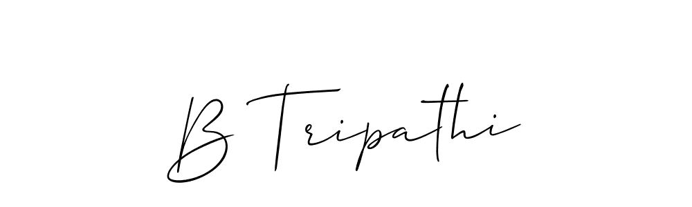 It looks lik you need a new signature style for name B Tripathi. Design unique handwritten (Allison_Script) signature with our free signature maker in just a few clicks. B Tripathi signature style 2 images and pictures png