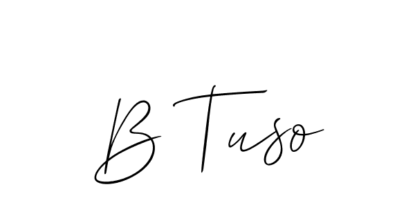 How to Draw B Tuso signature style? Allison_Script is a latest design signature styles for name B Tuso. B Tuso signature style 2 images and pictures png