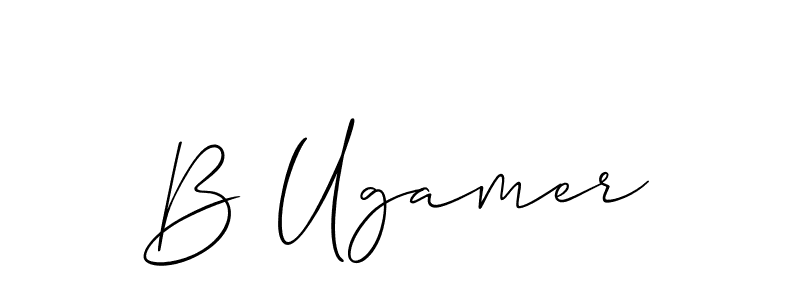 It looks lik you need a new signature style for name B Ugamer. Design unique handwritten (Allison_Script) signature with our free signature maker in just a few clicks. B Ugamer signature style 2 images and pictures png