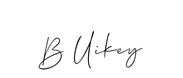 Check out images of Autograph of B Uikey name. Actor B Uikey Signature Style. Allison_Script is a professional sign style online. B Uikey signature style 2 images and pictures png