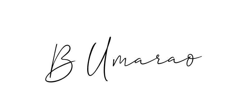 How to Draw B Umarao signature style? Allison_Script is a latest design signature styles for name B Umarao. B Umarao signature style 2 images and pictures png