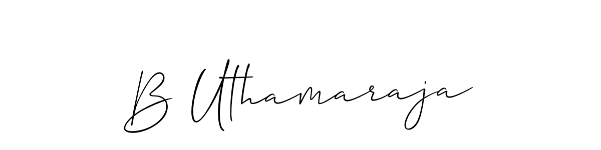 You should practise on your own different ways (Allison_Script) to write your name (B Uthamaraja) in signature. don't let someone else do it for you. B Uthamaraja signature style 2 images and pictures png