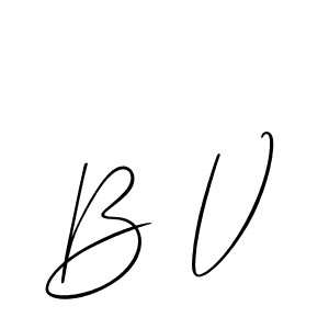 How to make B V name signature. Use Allison_Script style for creating short signs online. This is the latest handwritten sign. B V signature style 2 images and pictures png