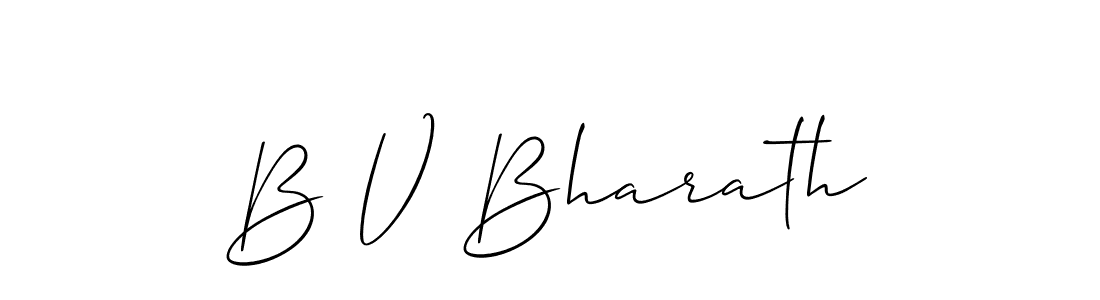 It looks lik you need a new signature style for name B V Bharath. Design unique handwritten (Allison_Script) signature with our free signature maker in just a few clicks. B V Bharath signature style 2 images and pictures png