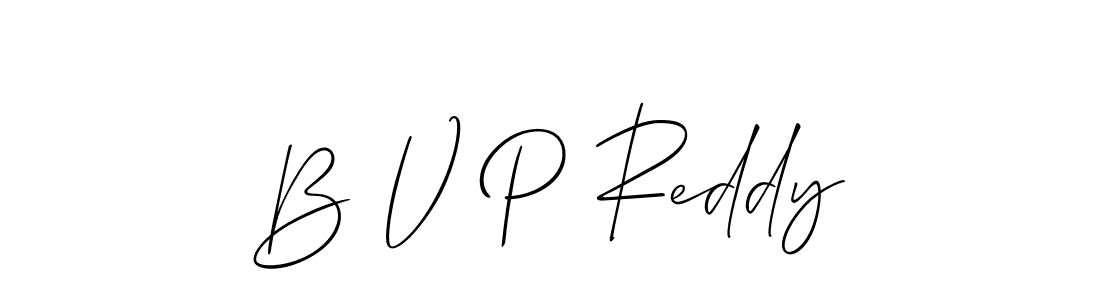 The best way (Allison_Script) to make a short signature is to pick only two or three words in your name. The name B V P Reddy include a total of six letters. For converting this name. B V P Reddy signature style 2 images and pictures png