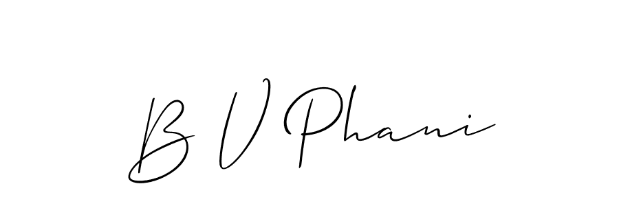 Once you've used our free online signature maker to create your best signature Allison_Script style, it's time to enjoy all of the benefits that B V Phani name signing documents. B V Phani signature style 2 images and pictures png