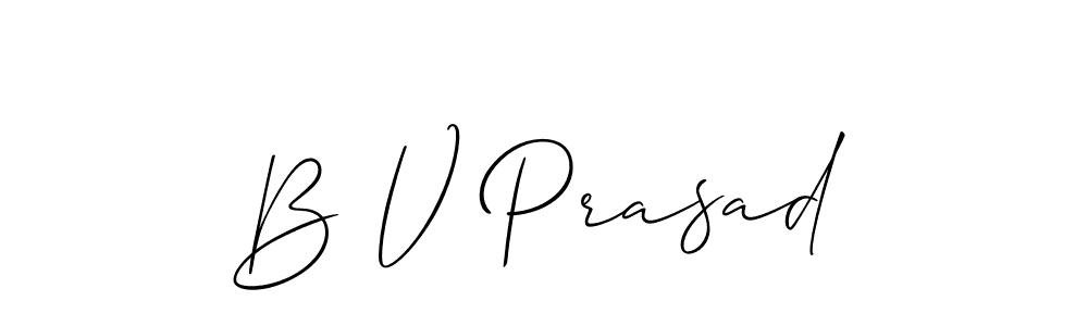 Also You can easily find your signature by using the search form. We will create B V Prasad name handwritten signature images for you free of cost using Allison_Script sign style. B V Prasad signature style 2 images and pictures png