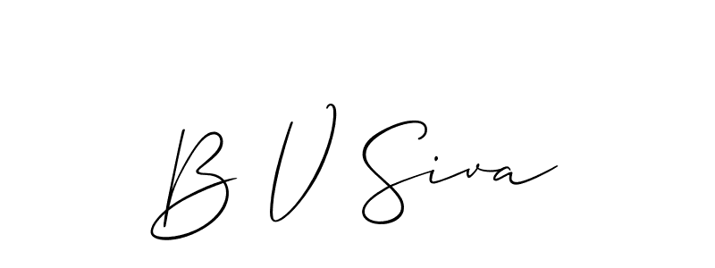 Make a short B V Siva signature style. Manage your documents anywhere anytime using Allison_Script. Create and add eSignatures, submit forms, share and send files easily. B V Siva signature style 2 images and pictures png