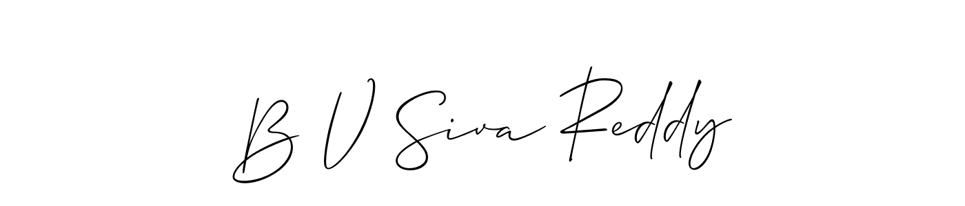 Also we have B V Siva Reddy name is the best signature style. Create professional handwritten signature collection using Allison_Script autograph style. B V Siva Reddy signature style 2 images and pictures png