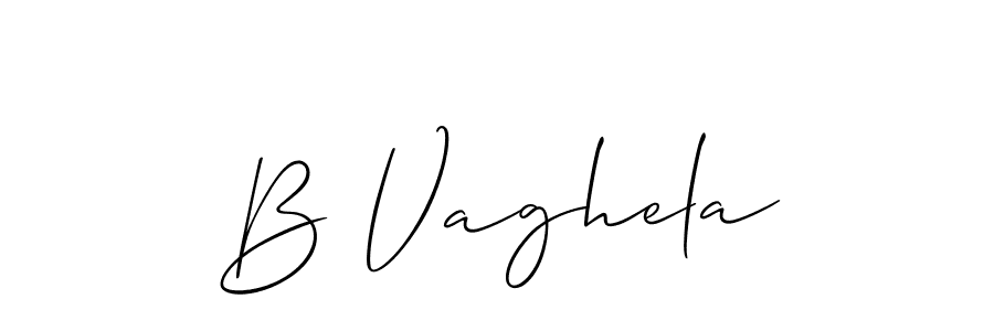 How to make B Vaghela name signature. Use Allison_Script style for creating short signs online. This is the latest handwritten sign. B Vaghela signature style 2 images and pictures png