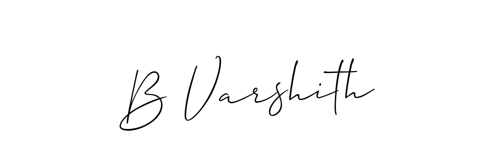 How to make B Varshith signature? Allison_Script is a professional autograph style. Create handwritten signature for B Varshith name. B Varshith signature style 2 images and pictures png