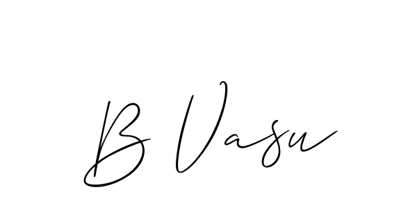 You should practise on your own different ways (Allison_Script) to write your name (B Vasu) in signature. don't let someone else do it for you. B Vasu signature style 2 images and pictures png