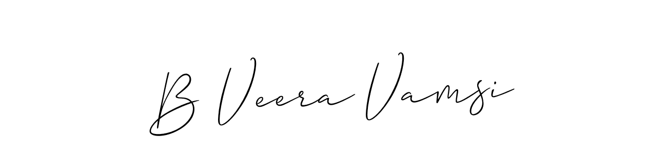 Design your own signature with our free online signature maker. With this signature software, you can create a handwritten (Allison_Script) signature for name B Veera Vamsi. B Veera Vamsi signature style 2 images and pictures png