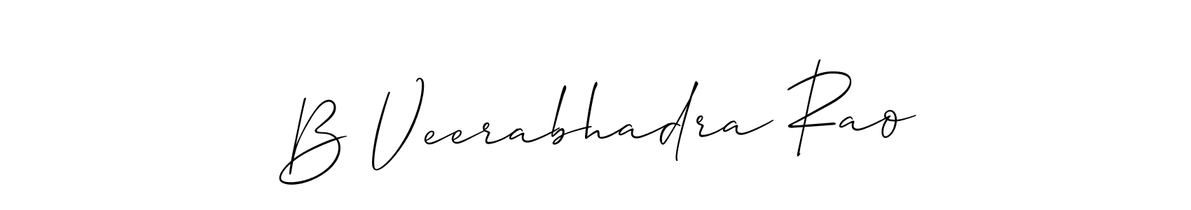 Design your own signature with our free online signature maker. With this signature software, you can create a handwritten (Allison_Script) signature for name B Veerabhadra Rao. B Veerabhadra Rao signature style 2 images and pictures png