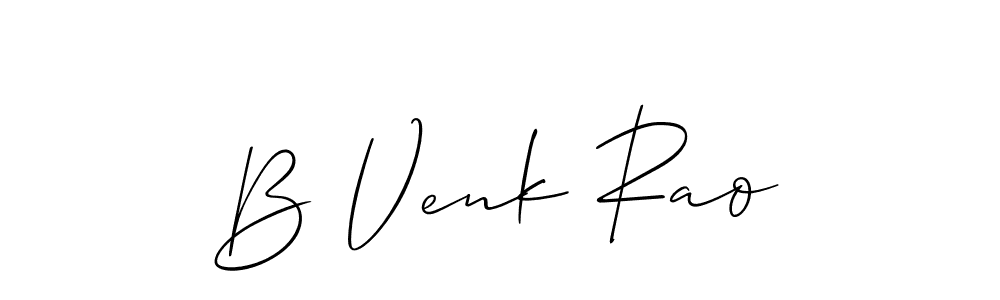 Also You can easily find your signature by using the search form. We will create B Venk Rao name handwritten signature images for you free of cost using Allison_Script sign style. B Venk Rao signature style 2 images and pictures png