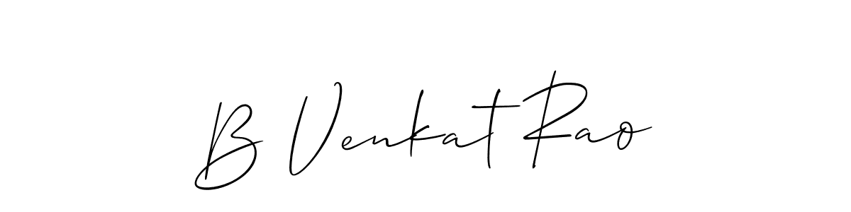 How to make B Venkat Rao signature? Allison_Script is a professional autograph style. Create handwritten signature for B Venkat Rao name. B Venkat Rao signature style 2 images and pictures png