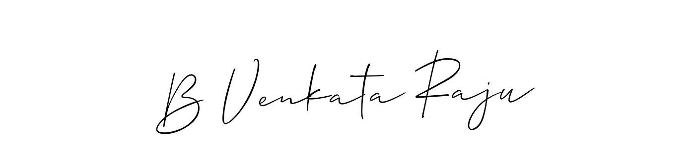 Create a beautiful signature design for name B Venkata Raju. With this signature (Allison_Script) fonts, you can make a handwritten signature for free. B Venkata Raju signature style 2 images and pictures png