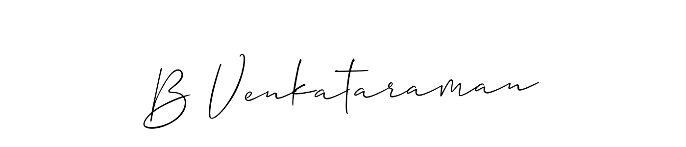 Create a beautiful signature design for name B Venkataraman. With this signature (Allison_Script) fonts, you can make a handwritten signature for free. B Venkataraman signature style 2 images and pictures png