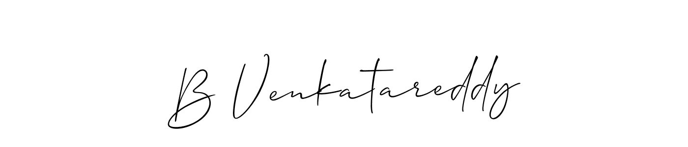 Design your own signature with our free online signature maker. With this signature software, you can create a handwritten (Allison_Script) signature for name B Venkatareddy. B Venkatareddy signature style 2 images and pictures png
