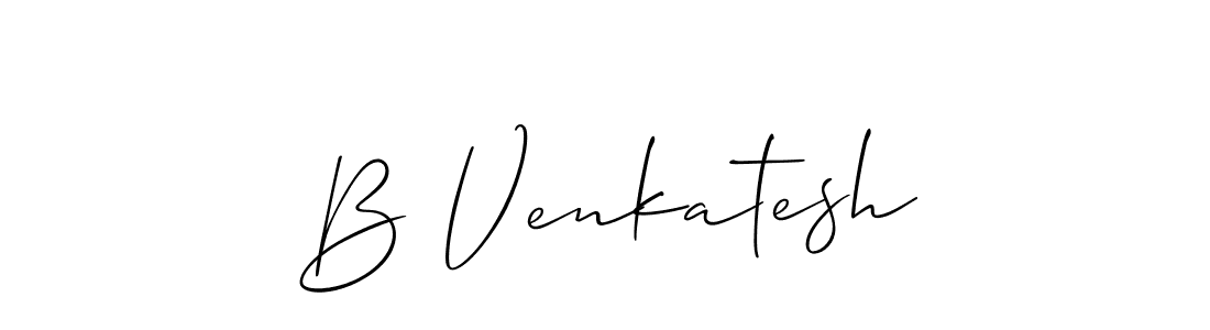 How to make B Venkatesh signature? Allison_Script is a professional autograph style. Create handwritten signature for B Venkatesh name. B Venkatesh signature style 2 images and pictures png