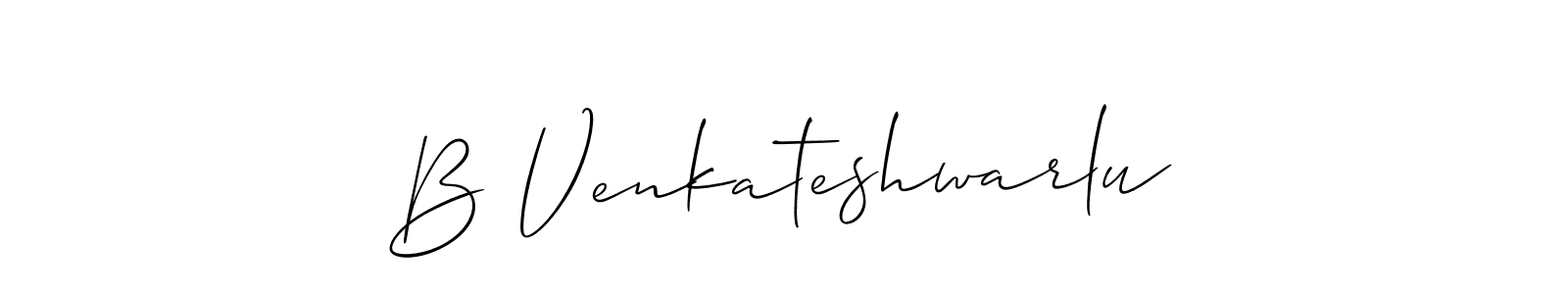 Create a beautiful signature design for name B Venkateshwarlu. With this signature (Allison_Script) fonts, you can make a handwritten signature for free. B Venkateshwarlu signature style 2 images and pictures png