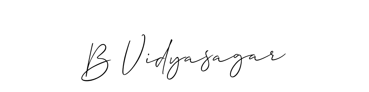 Also we have B Vidyasagar name is the best signature style. Create professional handwritten signature collection using Allison_Script autograph style. B Vidyasagar signature style 2 images and pictures png