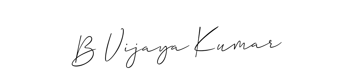 Create a beautiful signature design for name B Vijaya Kumar. With this signature (Allison_Script) fonts, you can make a handwritten signature for free. B Vijaya Kumar signature style 2 images and pictures png