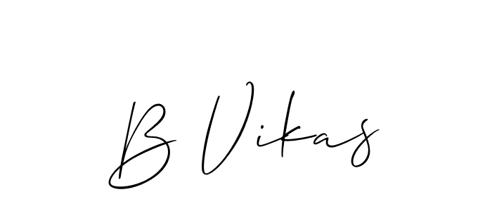 How to make B Vikas name signature. Use Allison_Script style for creating short signs online. This is the latest handwritten sign. B Vikas signature style 2 images and pictures png