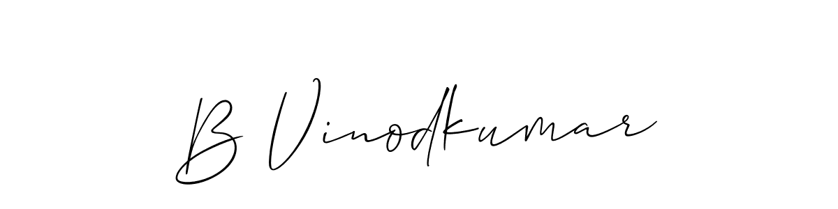 It looks lik you need a new signature style for name B Vinodkumar. Design unique handwritten (Allison_Script) signature with our free signature maker in just a few clicks. B Vinodkumar signature style 2 images and pictures png