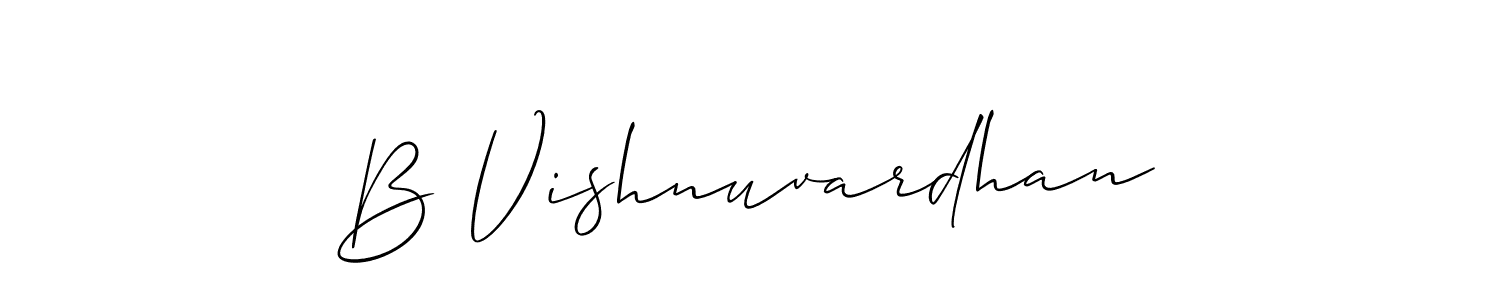 Make a beautiful signature design for name B Vishnuvardhan. With this signature (Allison_Script) style, you can create a handwritten signature for free. B Vishnuvardhan signature style 2 images and pictures png