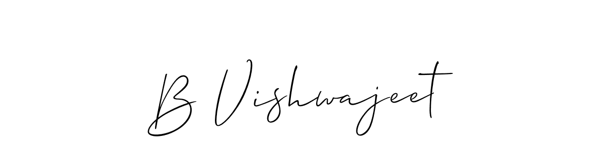 You should practise on your own different ways (Allison_Script) to write your name (B Vishwajeet) in signature. don't let someone else do it for you. B Vishwajeet signature style 2 images and pictures png