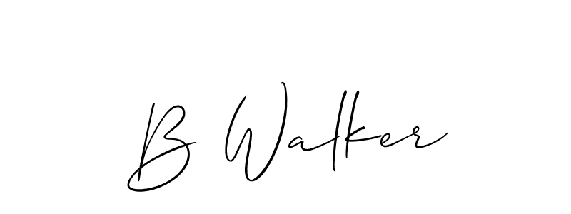 Use a signature maker to create a handwritten signature online. With this signature software, you can design (Allison_Script) your own signature for name B Walker. B Walker signature style 2 images and pictures png