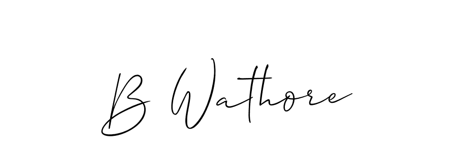 Make a beautiful signature design for name B Wathore. With this signature (Allison_Script) style, you can create a handwritten signature for free. B Wathore signature style 2 images and pictures png