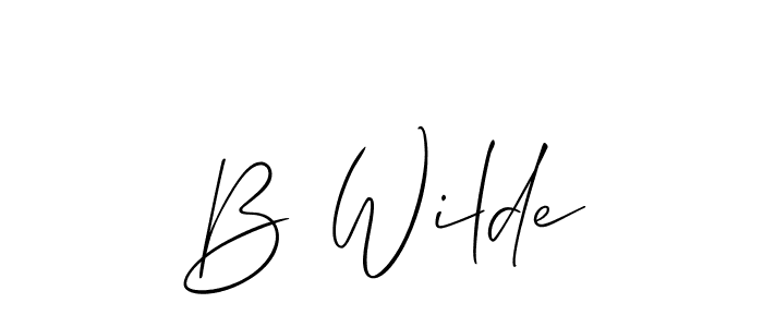 Make a beautiful signature design for name B Wilde. With this signature (Allison_Script) style, you can create a handwritten signature for free. B Wilde signature style 2 images and pictures png