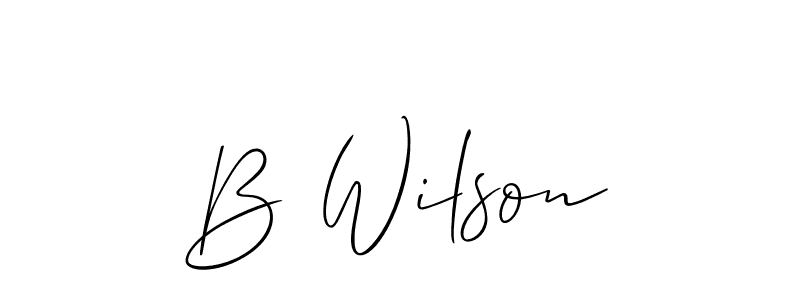 Make a beautiful signature design for name B Wilson. With this signature (Allison_Script) style, you can create a handwritten signature for free. B Wilson signature style 2 images and pictures png