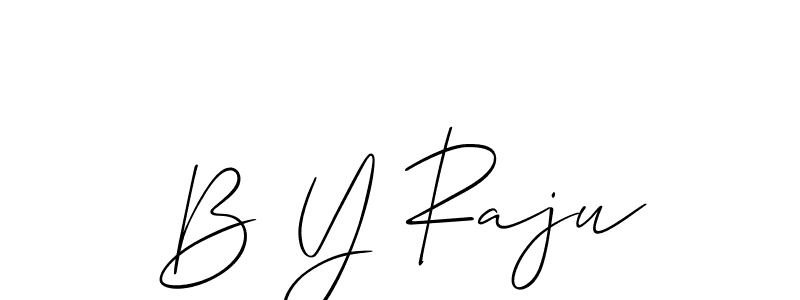 It looks lik you need a new signature style for name B Y Raju. Design unique handwritten (Allison_Script) signature with our free signature maker in just a few clicks. B Y Raju signature style 2 images and pictures png