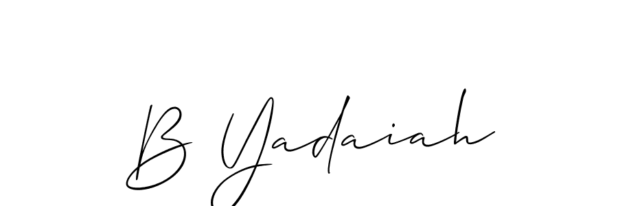 You can use this online signature creator to create a handwritten signature for the name B Yadaiah. This is the best online autograph maker. B Yadaiah signature style 2 images and pictures png